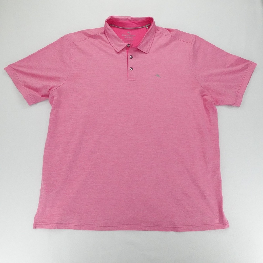 Tommy Bahama Polo Mens 3XLT Pink Stretch Performance Golf Casual Vacation Shirt